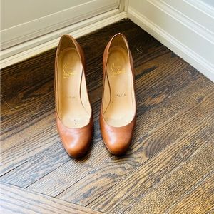 Christian Louboutin Brown Leather Heels.